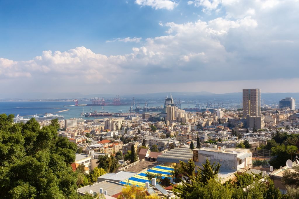 Haifa City on the Mediterranean Sea, Israel.