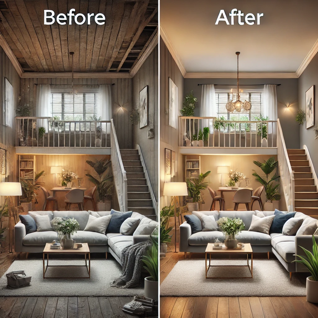 Before and After Staging Property Comparison