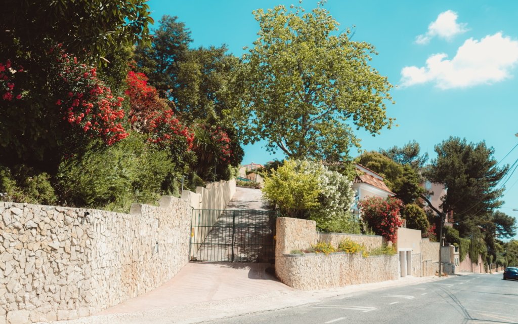 Sunny Vibrant Entrance to a Villa